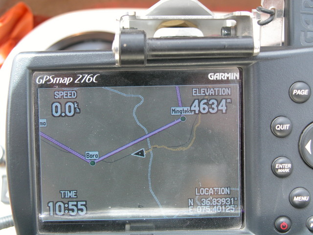 GPS at the top of the pass