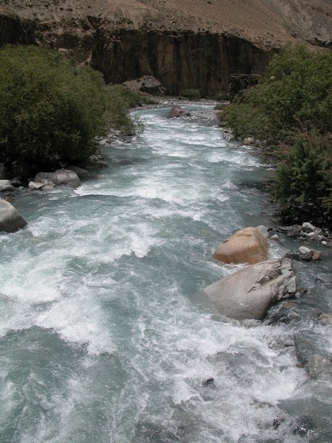 Gilgit River at the upper reaches of the KKH