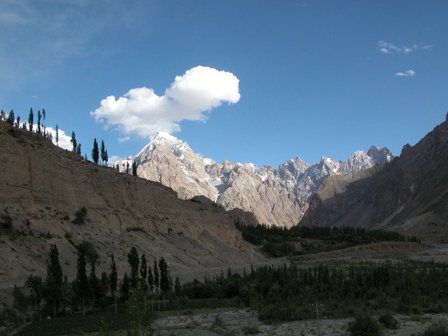 View from hotel at Sust